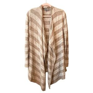 Barefoot Dreams Bamboo Chic Lite Size s/m striped Cardigan EUC P0685